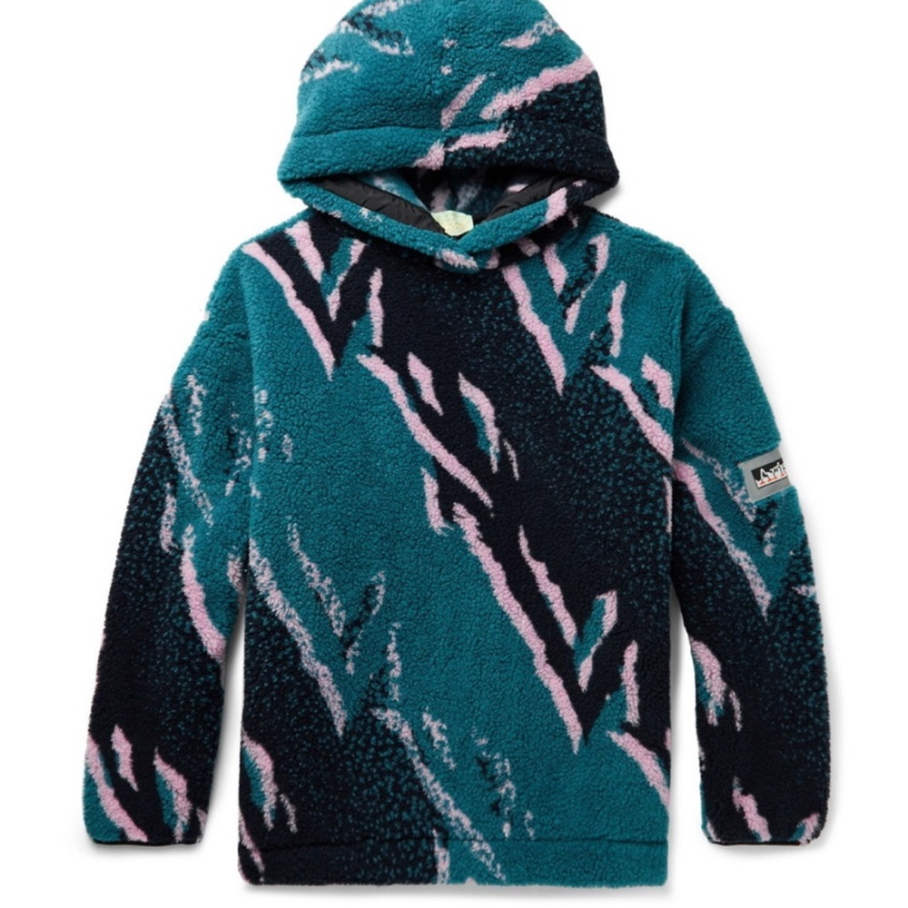Aries Oversized Jacquard Fleece Hoodie UNISEX